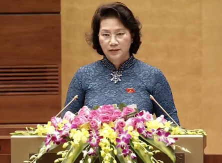 Chủ tịch Quốc hội Nguyễn Thị Kim Ngân phát biểu khai mạc kỳ họp (Ảnh: Đỗ Thoa)